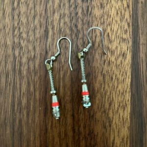Schrader valve bicycle earrings